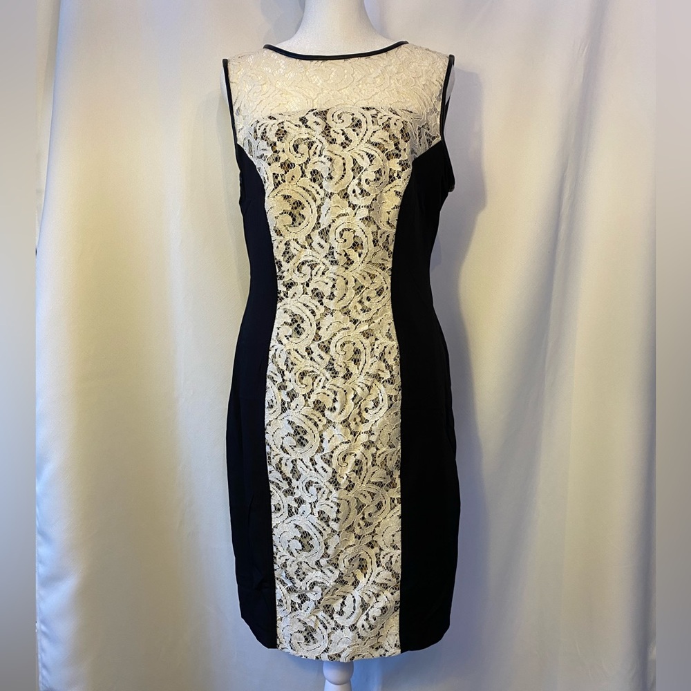 Basler Womens Whimsygoth Sleeveless Lace Overlay Cocktail Dress MD Leopard Print